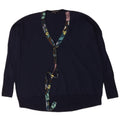 Damski sweter J. Crew Oversize z dekoltem w kształcie litery V, UK 14, średni granatowy