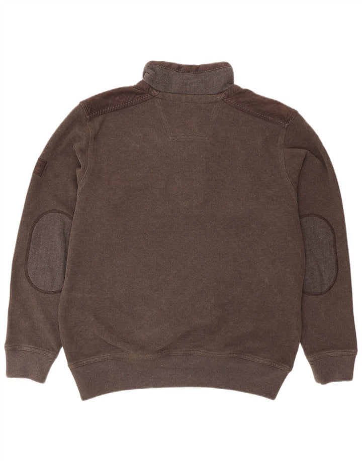 Męski sweter z zamkiem Pierre Cardin, średni brąz