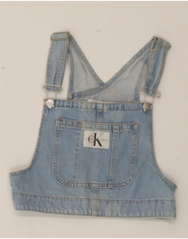 CALVIN KLEIN JEANS Damski dżinsowy krótki top UK 4 XS, niebieski, bawełniany
