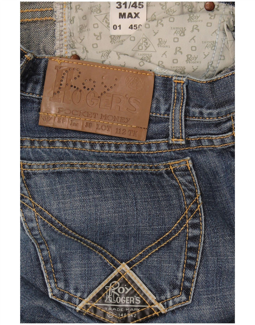 Damskie jeansy slim Roy Rogers W31 L31 Niebieskie bawełniane