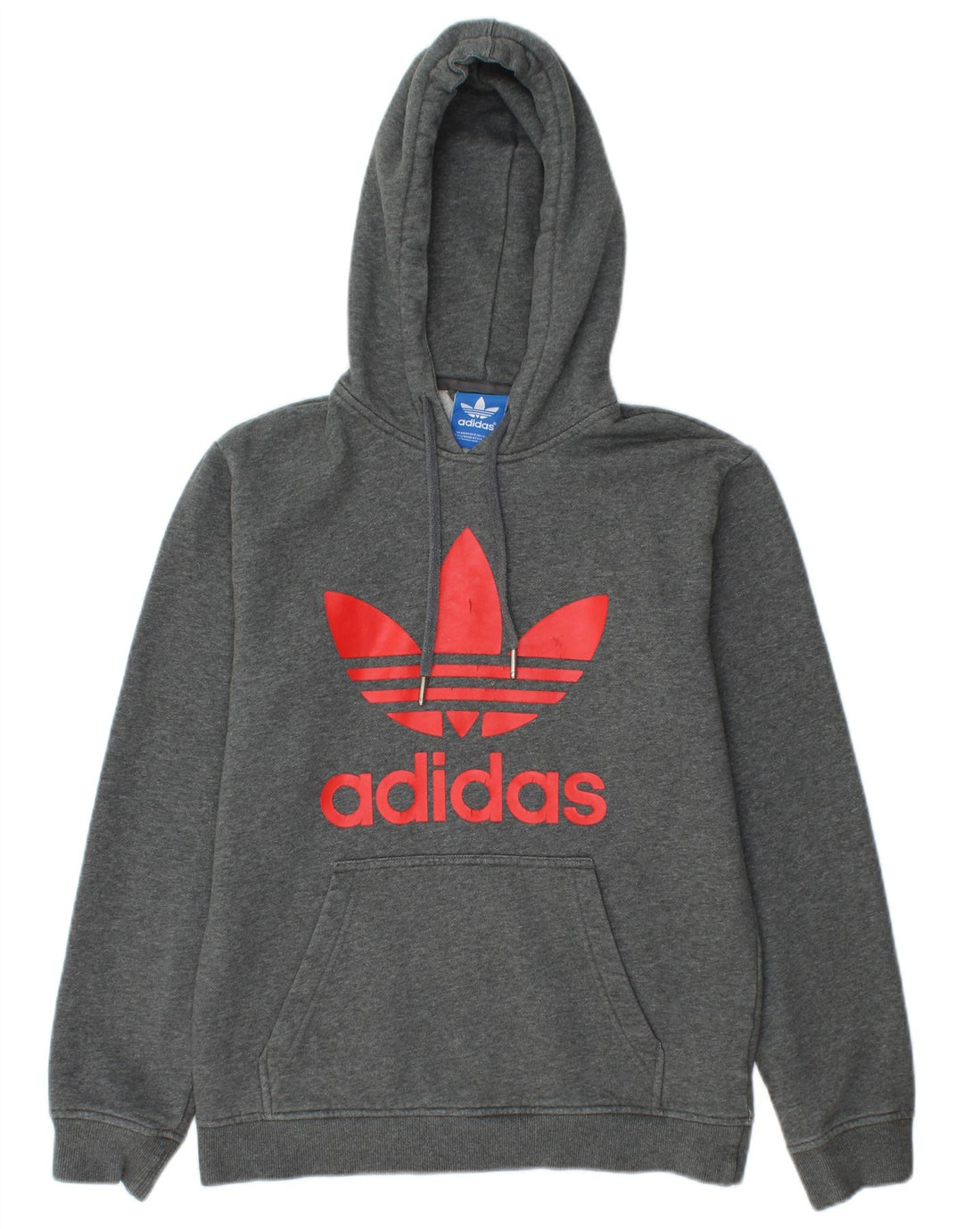 Męski sweter z kapturem i grafiką ADIDAS XS, szary, bawełniany