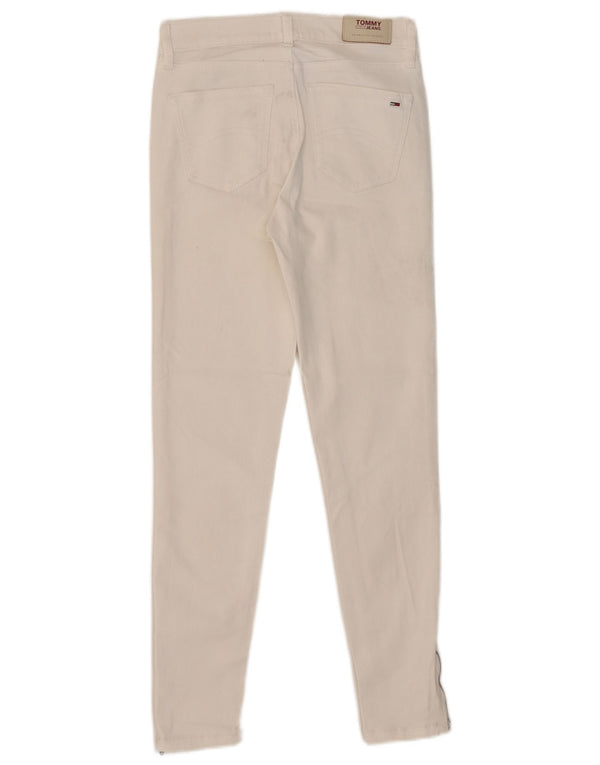 Damskie jeansy Tommy Hilfiger Nora Mid Rise Skinny W26 L26 Biała bawełna