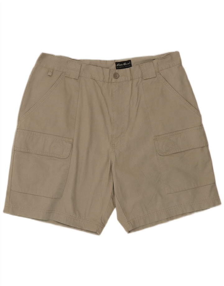 Męskie szorty cargo Eddie Bauer W36, duże, beżowe, bawełniane