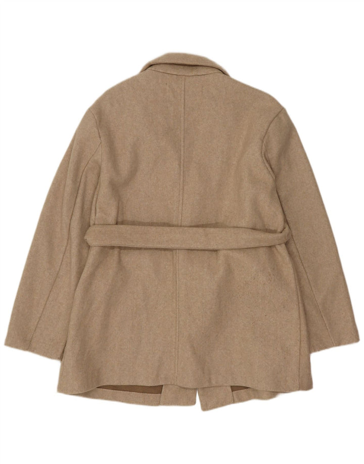 Damska marynarka o przedłużonym kroju, oversize, UK 6 XS, beżowy poliester