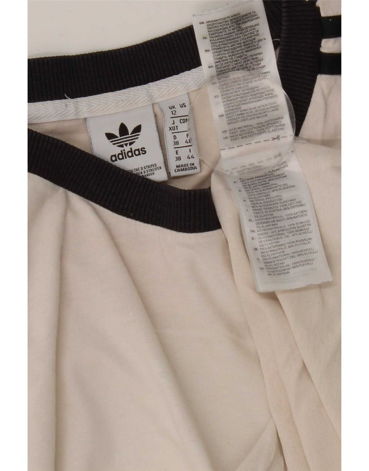 Damska koszulka Adidas Top UK 12 Średnia biała bawełna