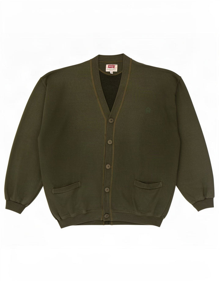 Męski sweter rozpinany Rifle XL, bawełniany khaki
