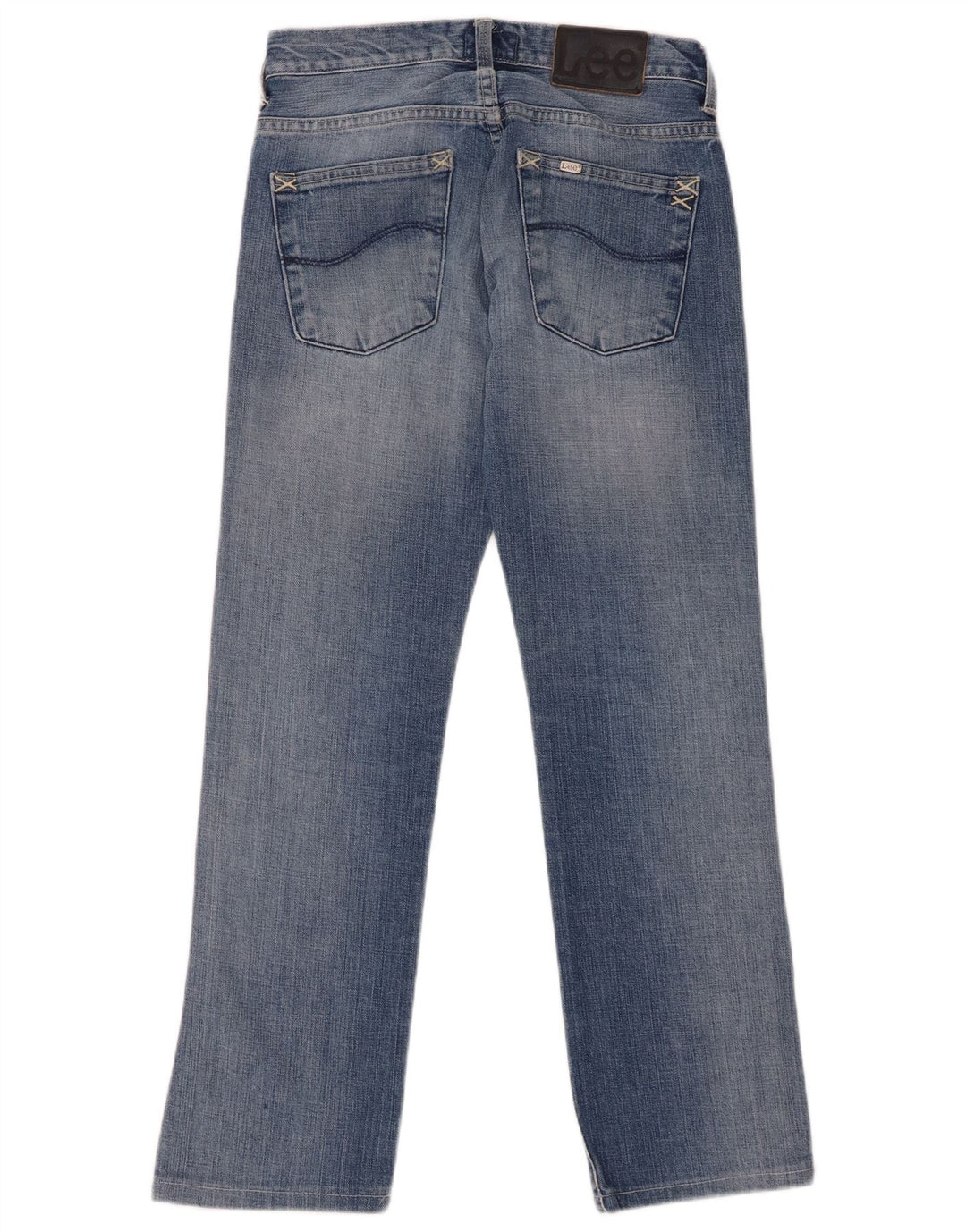 Damskie jeansy Lee Knox Straight W28 L28 Niebieskie bawełniane