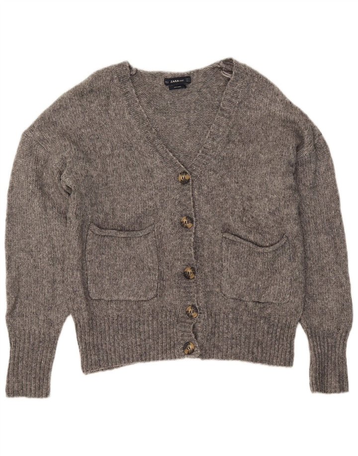 Sweter damski Zara UK 14, średni szary, nakrapiany akryl
