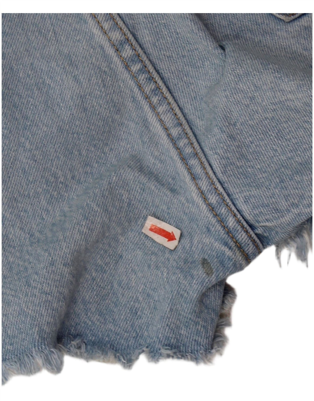 Damskie spodenki jeansowe LEVI'S 501 w trudnej sytuacji W28 Średnioniebieskie bawełniane