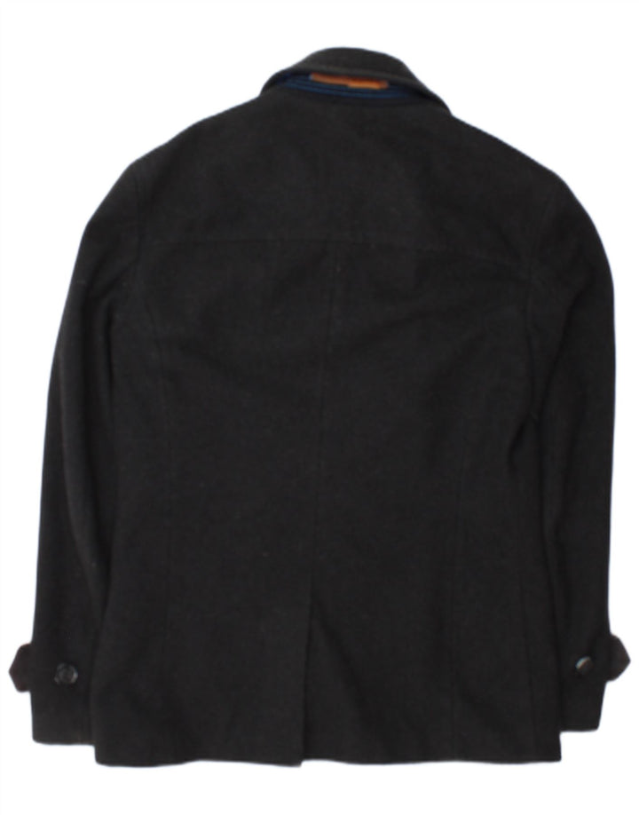 Płaszcz męski Superdry Commodity Pea Coat UK 38 Średnioszary wełniany