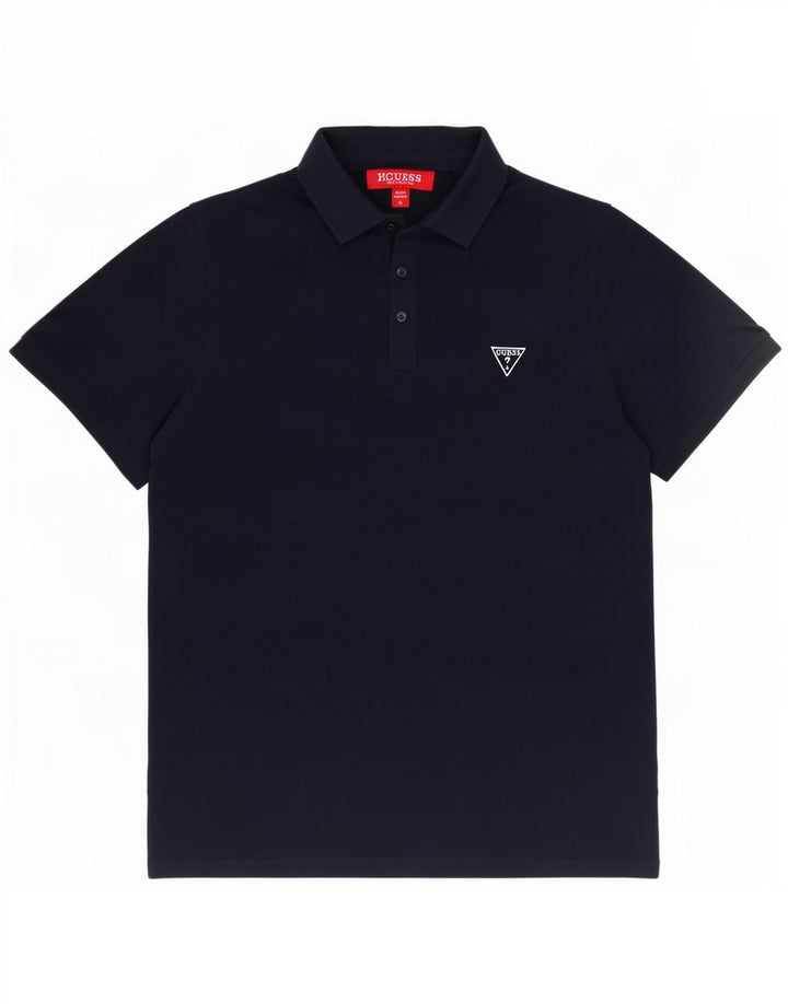Koszulka polo męska Guess, średnia, granatowa, bawełniana