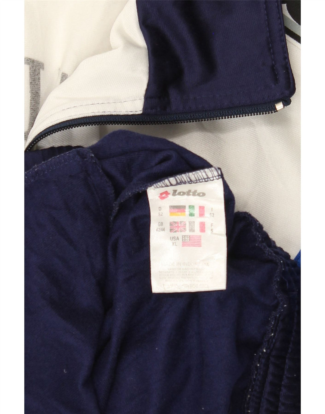 Męska kurtka dresowa LOTTO Graphic UK 42/44 XL, granatowa, blok kolorów