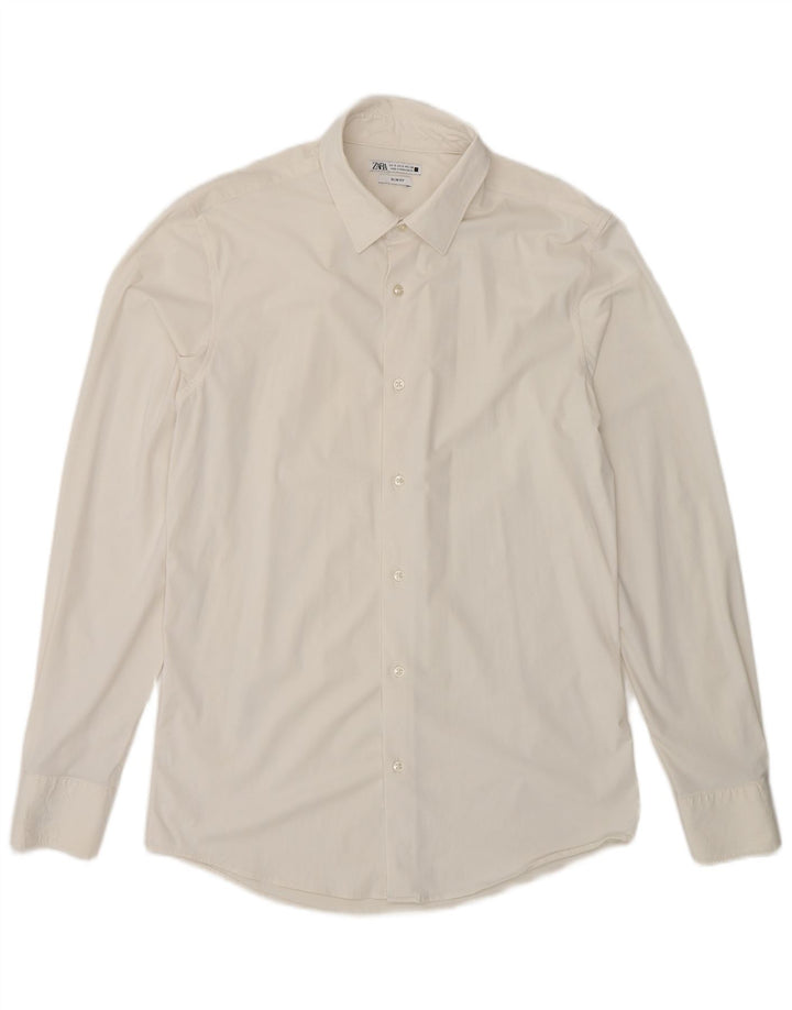 Koszula męska Zara Slim Fit, mała, biała