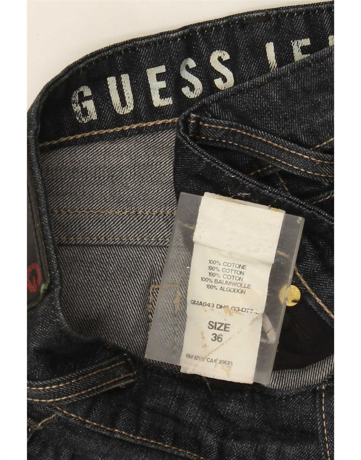 Guess Męskie Proste Dżinsy W36 L33 Niebieskie Bawełniane