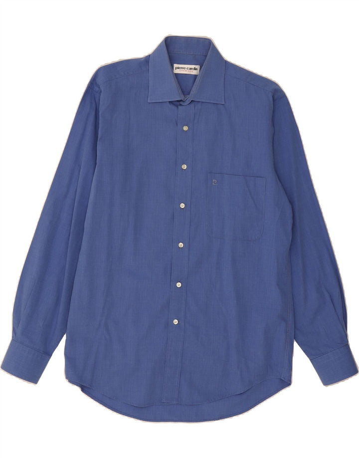 PIERRE CARDIN Mens Shirt Size 39 Medium Blue Cotton Vintage Pierre Cardin and Second-Hand Pierre Cardin from Messina Hembry 