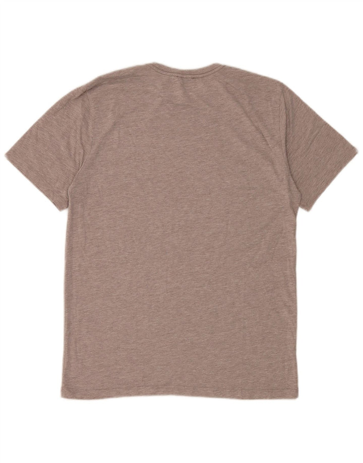 Męska koszulka T-shirt Reiss, średnio brązowa, nakrapiana