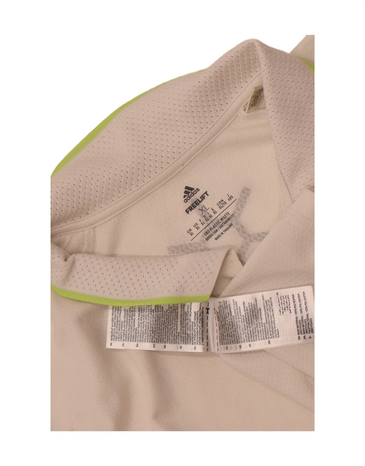 Męska koszulka polo Adidas Aeroready XL, biała, poliestrowa
