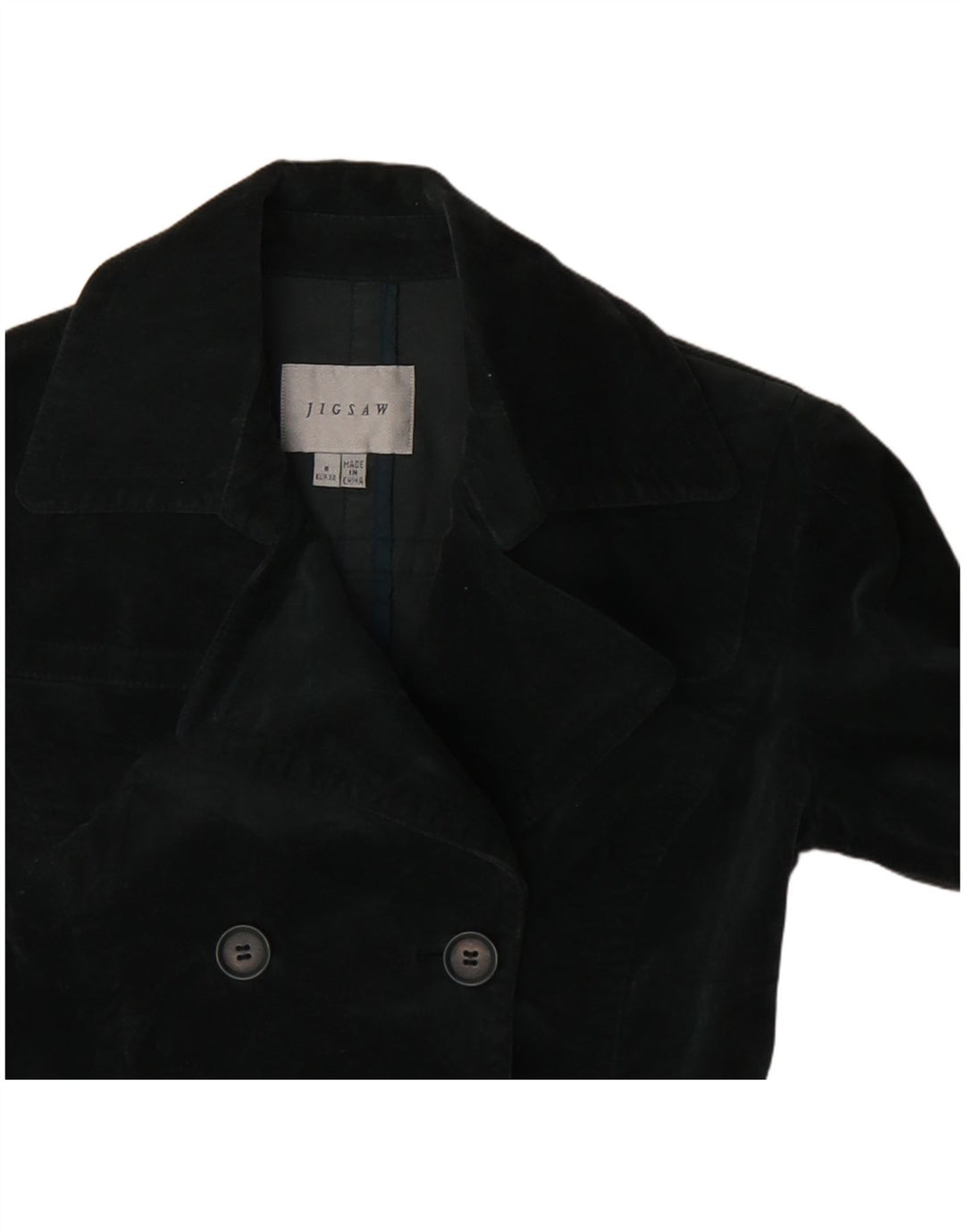 Damska marynarka dwurzędowa Jigsaw EU 32 2XS Szara bawełna