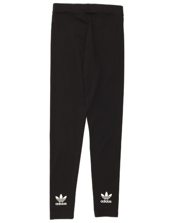 Legginsy damskie Adidas UK 10, małe, czarne, poliestrowe