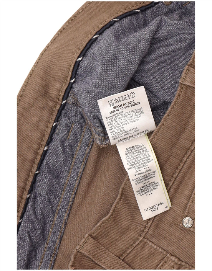 Marks & Spencer Męskie niebieskie dżinsy Harbor Straight W34 L29 Beżowa bawełna