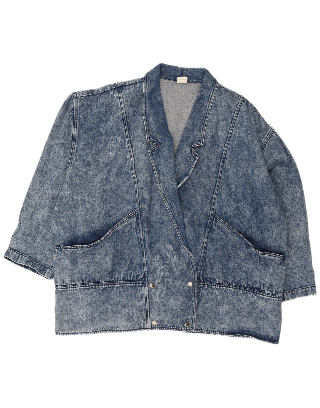 Damska kurtka dżinsowa oversize VINTAGE z podwójnymi piersiami EU 54 5XL niebieska