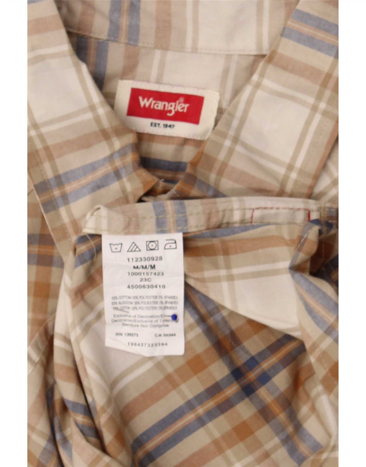 Koszula męska Wrangler, bawełniana w brązową kratkę