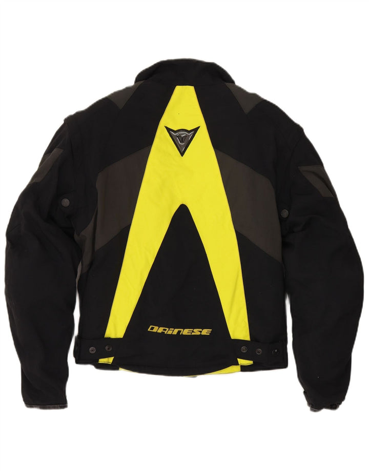 Męska kurtka motocyklowa Dainese Racer z grafiką UK 44, duża, czarna, z blokami kolorów