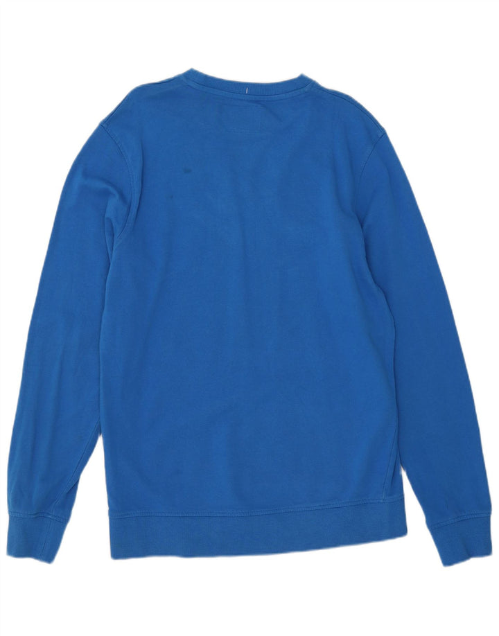 Męski sweter z grafiką Jack & Jones, duży, niebieski, bawełniany