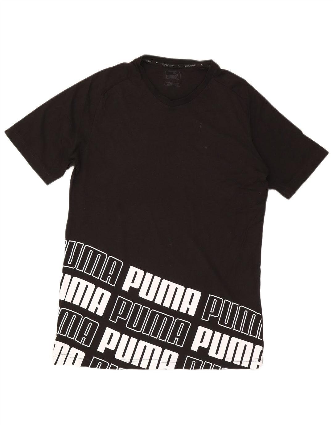 Męski T-shirt z grafiką Puma, duży, czarny, bawełniany