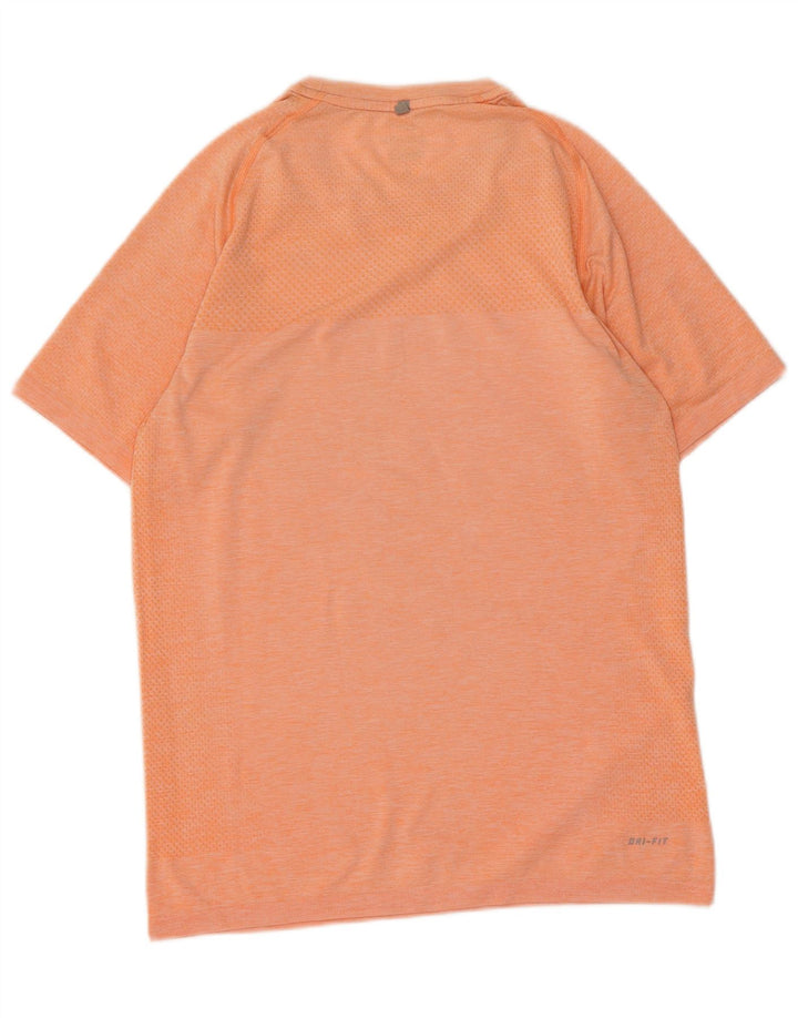 Męski T-shirt Nike Dri Fit w małe pomarańczowe paski