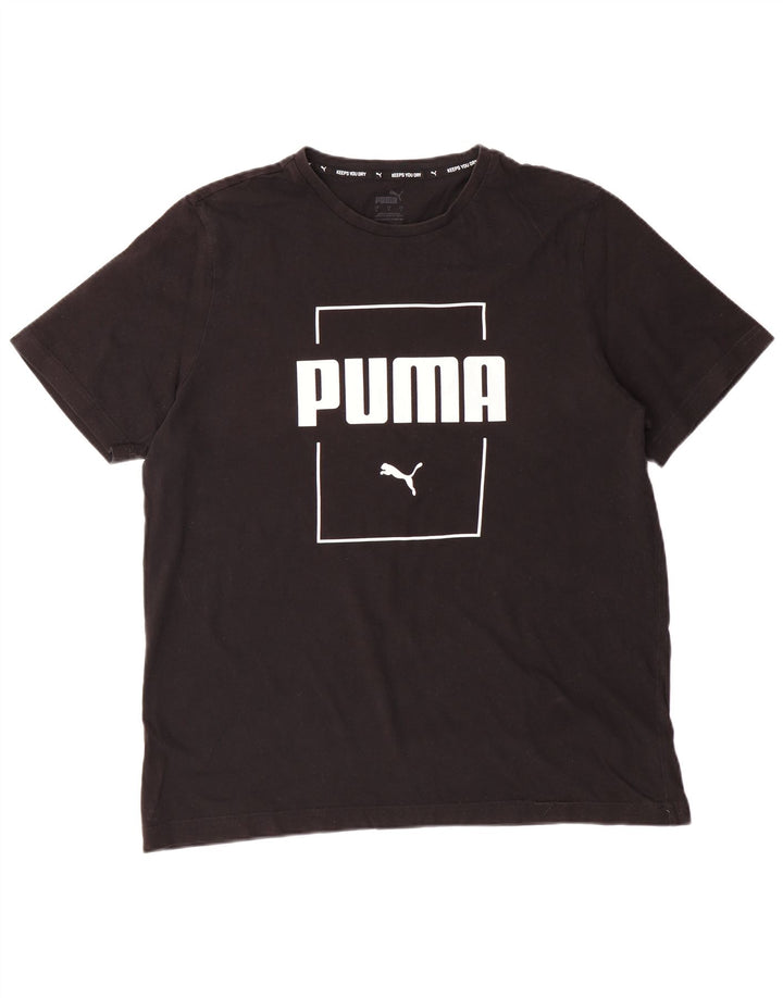 Męski T-shirt z grafiką PUMA, duży, czarny