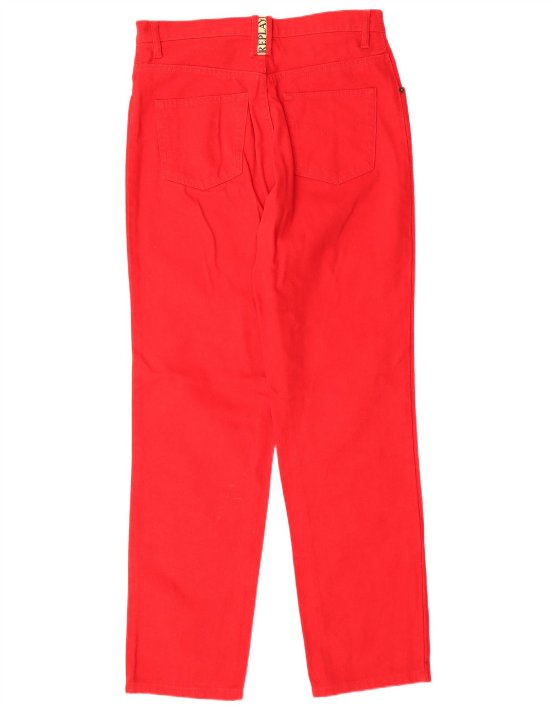 REPLAY Mens Straight Jeans W31 L30 Red Cotton