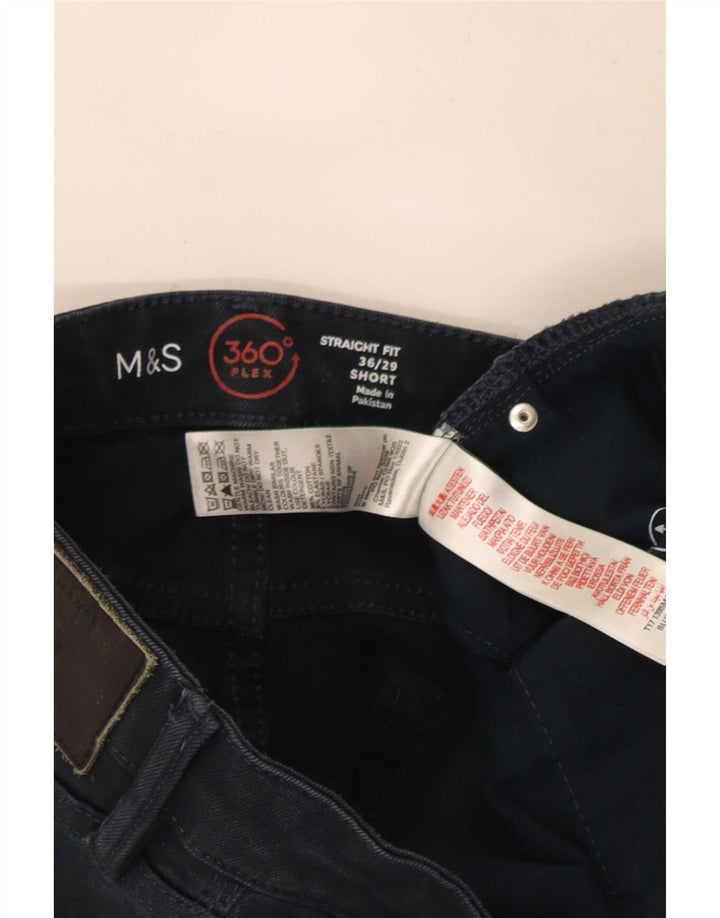 Marks & Spencer Męskie proste dżinsy W36 L29 Granatowe, bawełniane