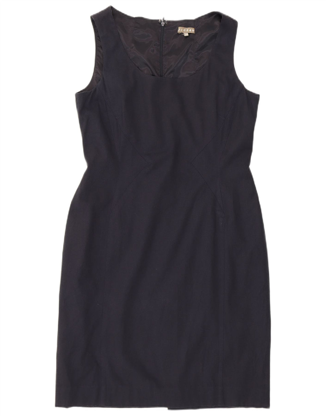 Damska sukienka bez rękawów Jigsaw UK 14, średni granatowy wiskoza