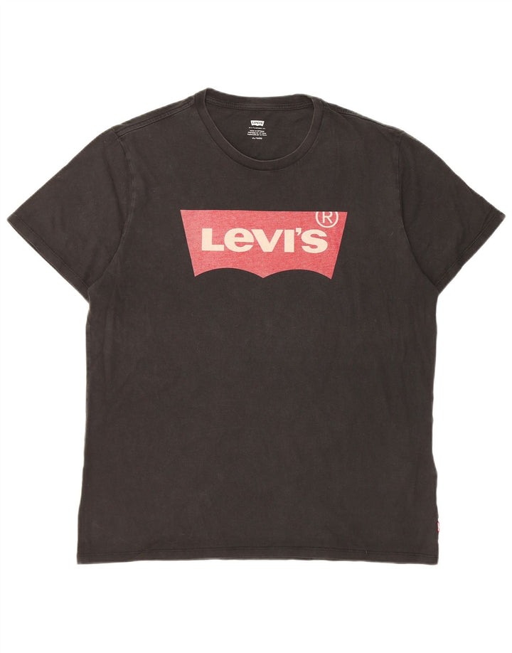 Męska koszulka z grafiką Levi's Top XL, czarna bawełna