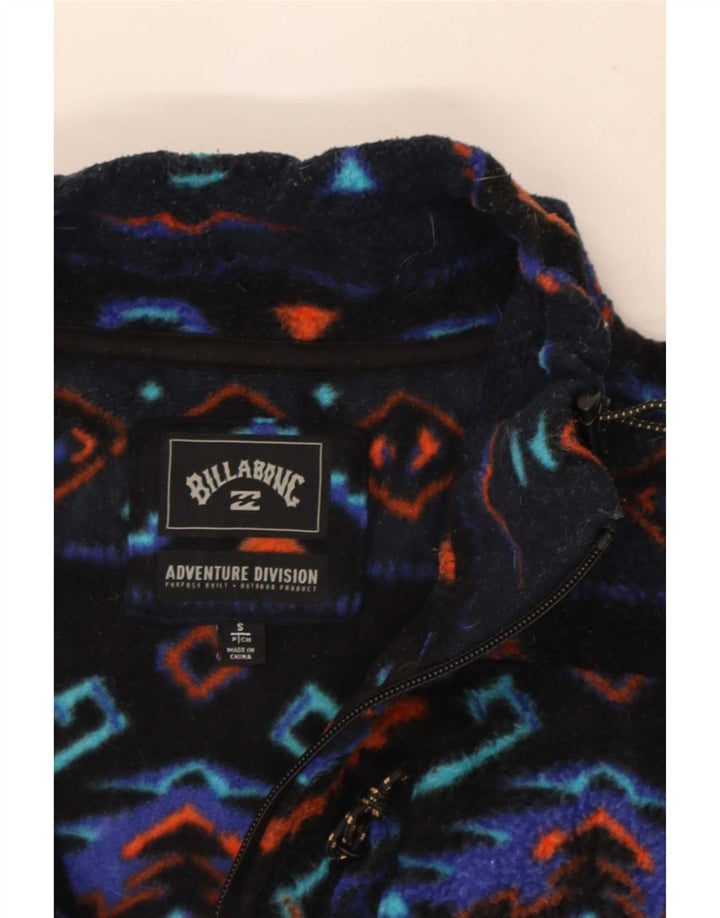 Męski sweter polarowy Billabong z zamkiem błyskawicznym, mały, granatowy, poliester Fair Isle