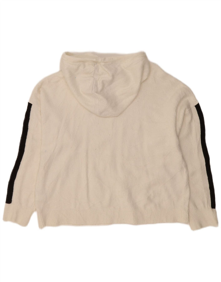 Damski sweter oversize Tommy Hilfiger Crop Jumper UK 14 Średni biały