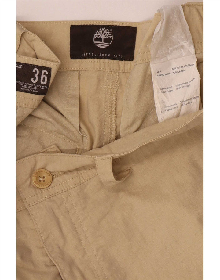 Męskie spodenki cargo Timberland W36, duże, beżowe, bawełniane
