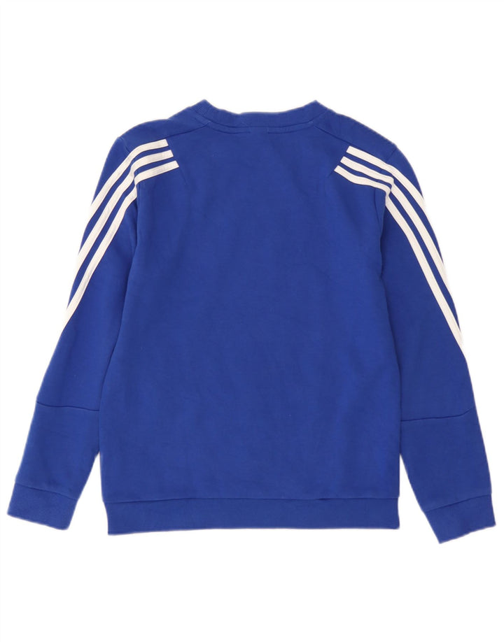 Adidas Chłopięca Bluza Sweter 11-12 Lat Niebieski Bawełna