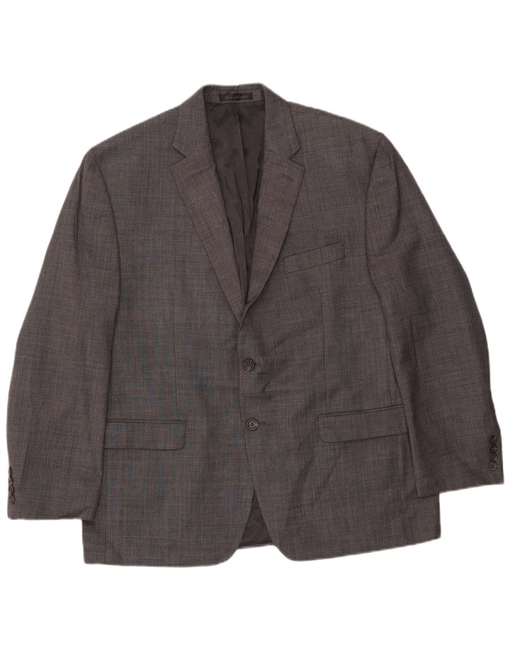 Męska marynarka zapinana na 2 guziki CHAPS UK 44 2XL Szara wełna