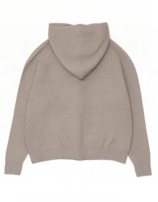 Marks & Spencer Damski sweter z kapturem i zamkiem błyskawicznym, UK 14, średni szary