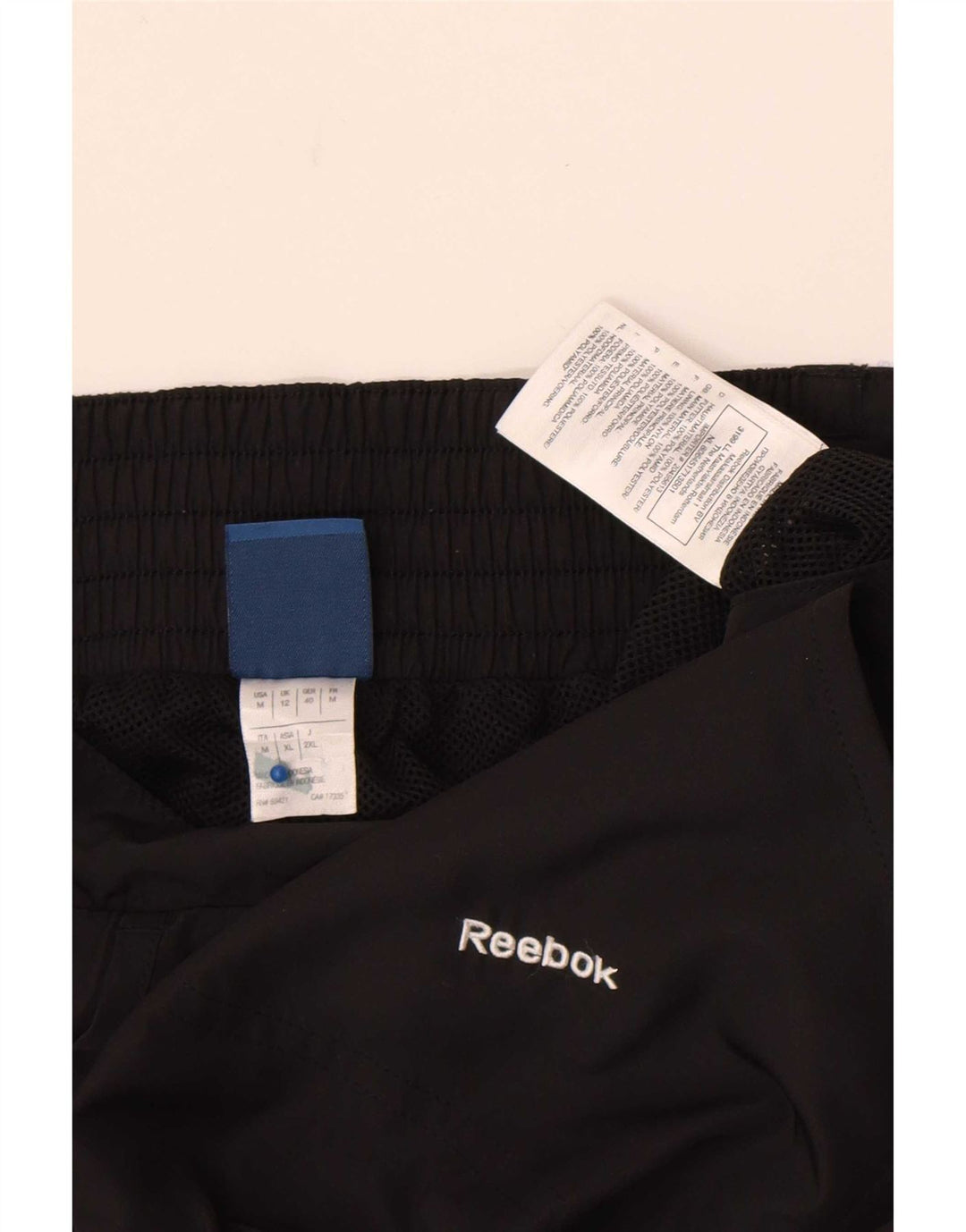 Damskie spodnie dresowe Reebok UK 12, średni czarny poliester