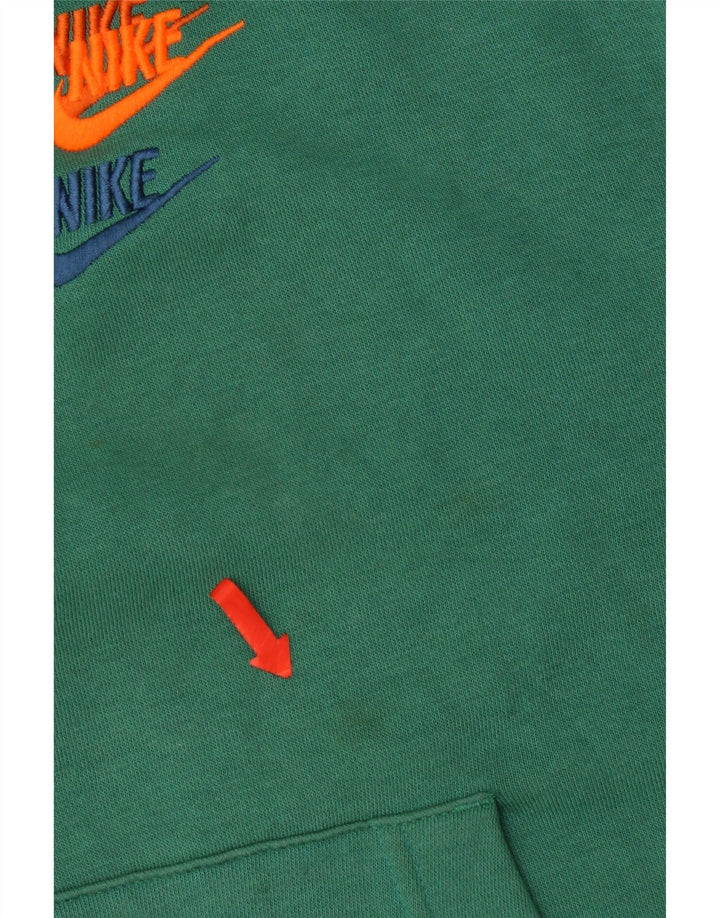 Męski sweter z kapturem Nike, średni zielony, bawełniany