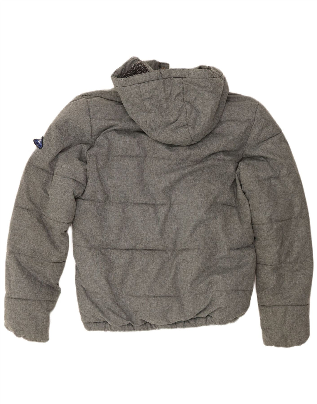 Męska ocieplana kurtka z kapturem Superdry UIK 38, średnioszary poliester