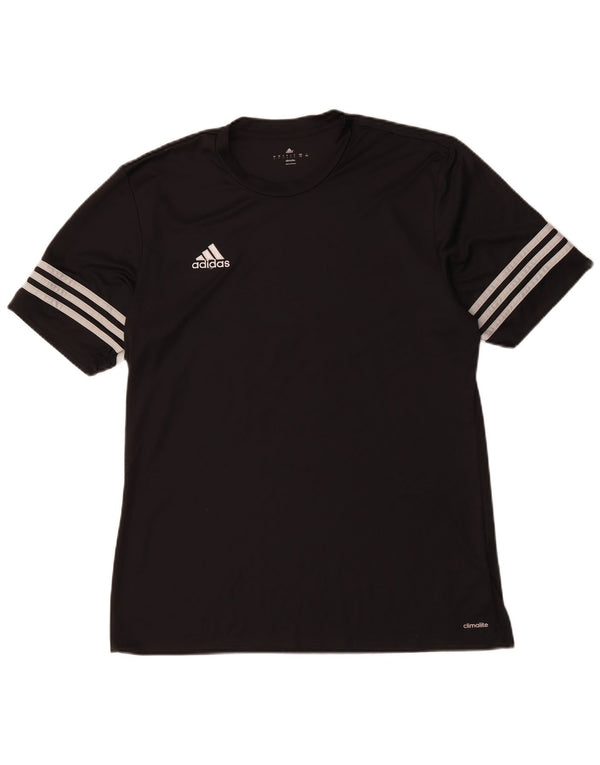 Adidas Męska koszulka Climalite Top, duża, czarna, z poliestru