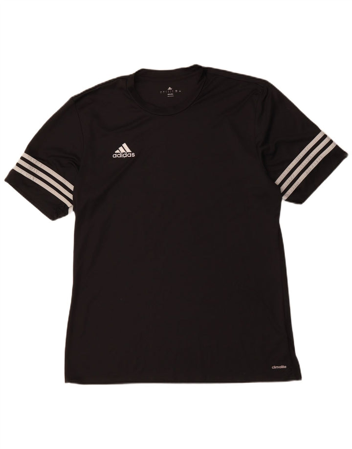 Adidas Męska koszulka Climalite Top, duża, czarna, z poliestru