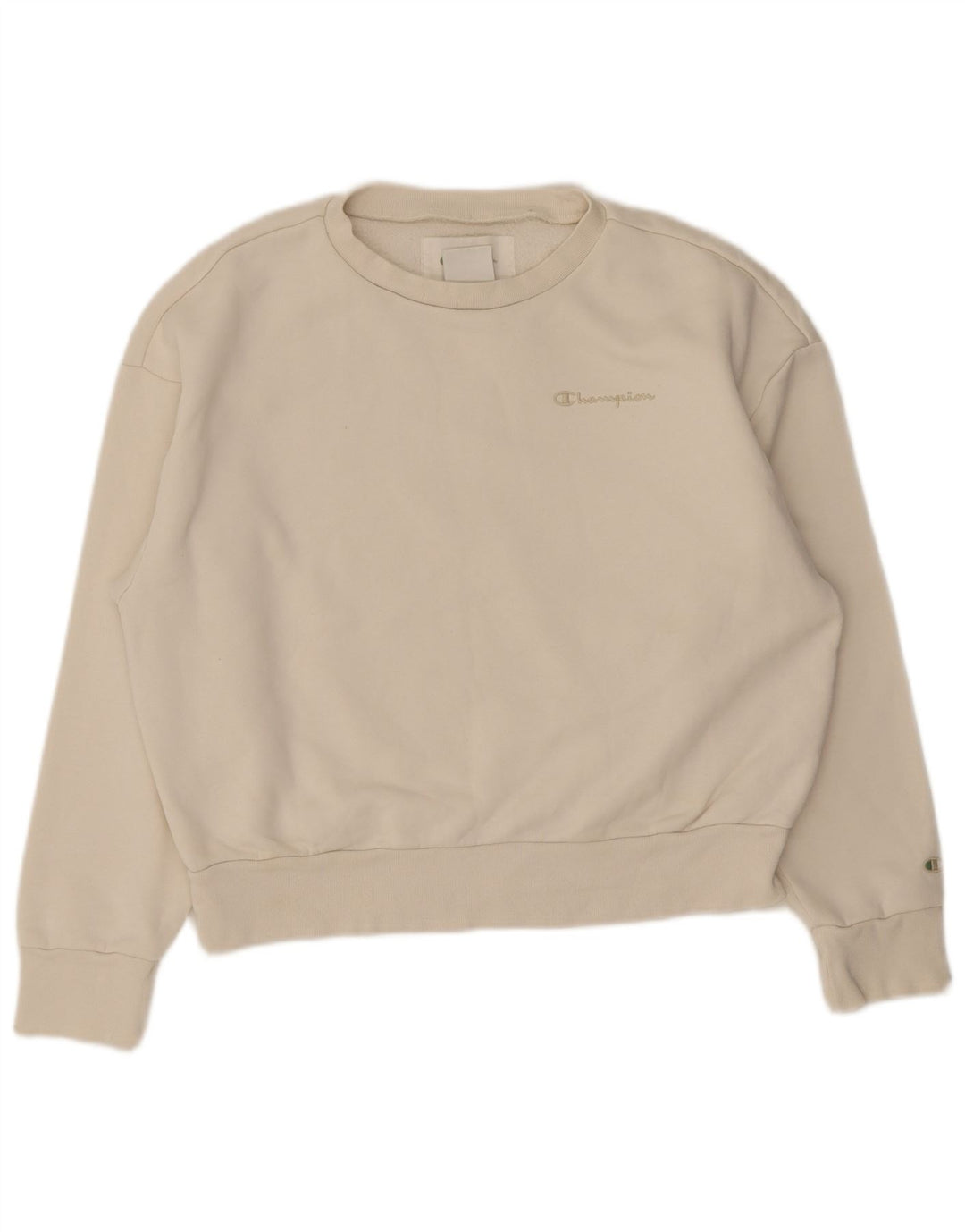 Damski sweter oversize Champion UK 16, duży, złamanej bieli, bawełniany