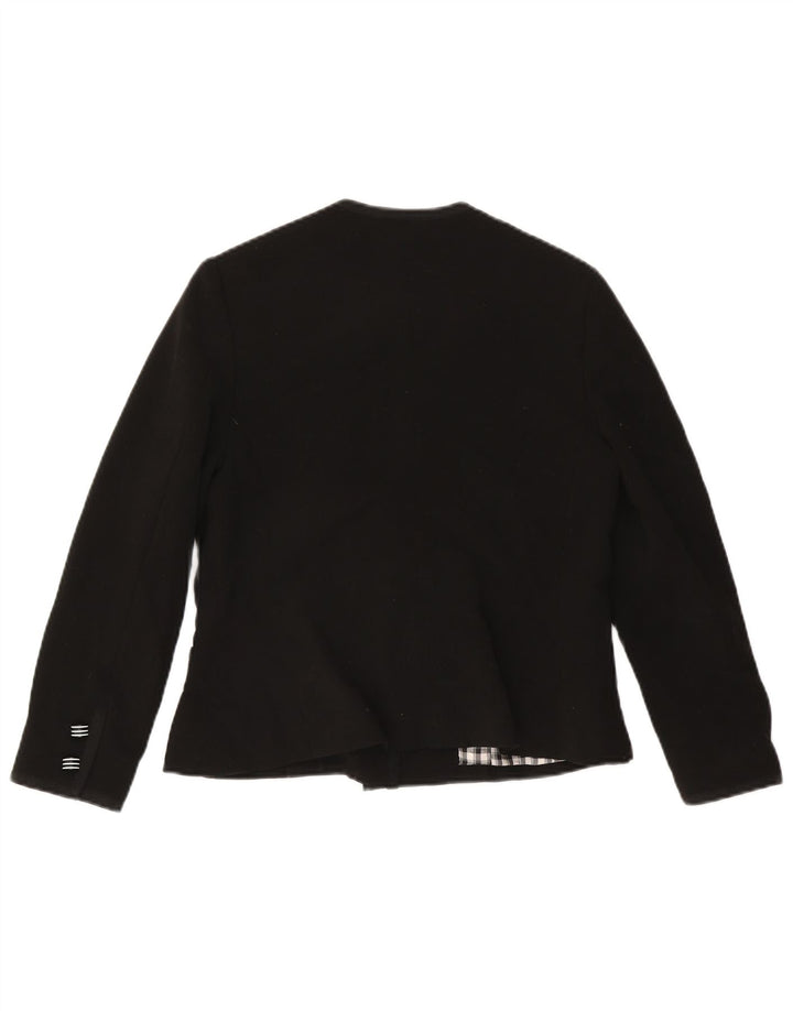 Vintage damska marynarka zapinana na 5 guzików UK 12, średnia czarna