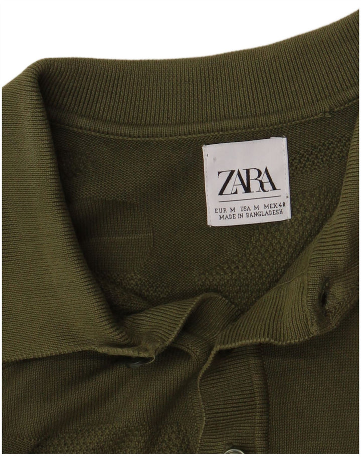 Męska koszulka polo Zara w średnim kamuflażu khaki