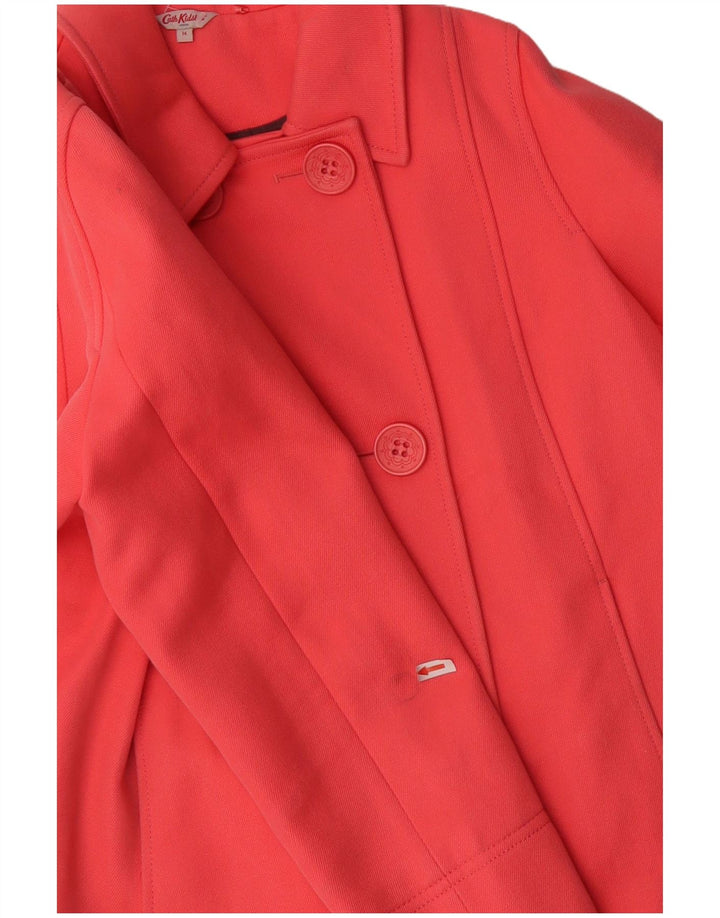 Damski płaszcz Cath Kidston z podwójnymi piersiami, UK 14, duży, różowy, bawełniany